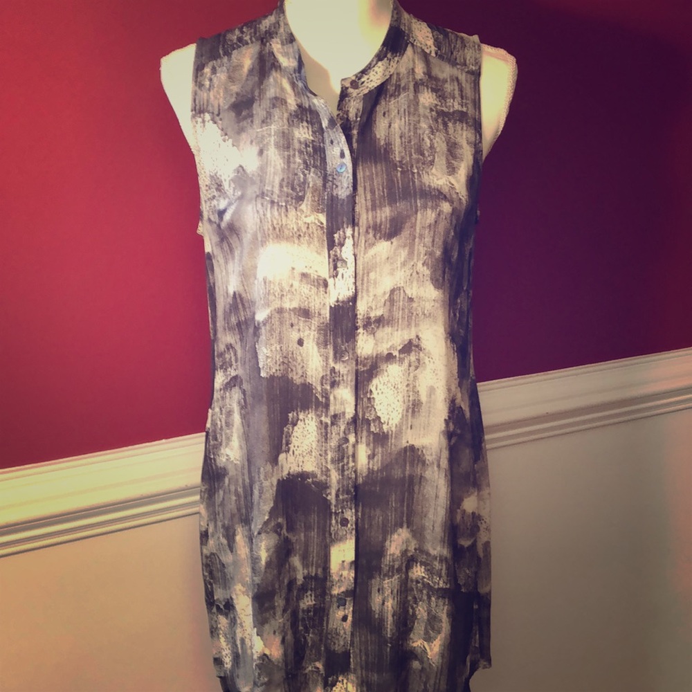 Eileen Fisher graphic long tank